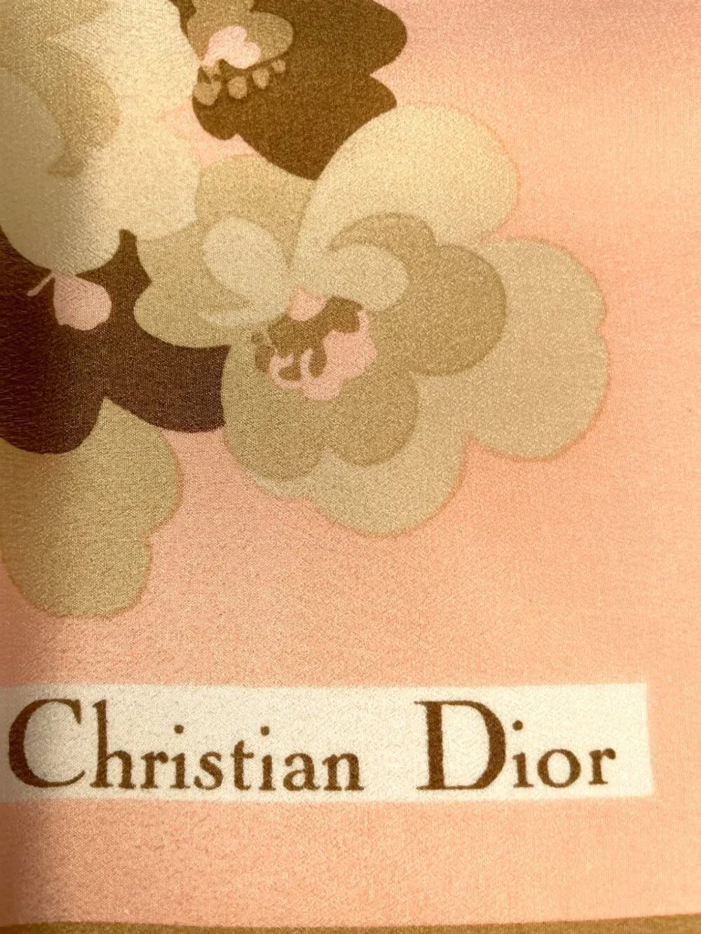 Vintage Christian Dior Floral Silk Scarf